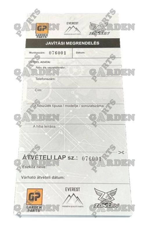 KARTA NAPRAWY SERWISOWEJ HU 100 szt.